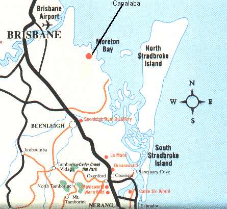 I have marked where Capalaba is on the map